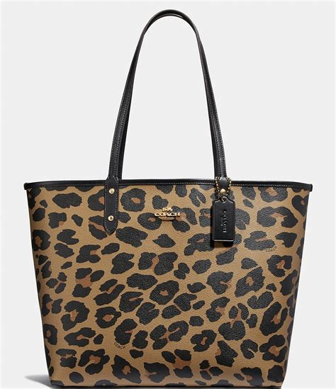 coach leopard print tote bag